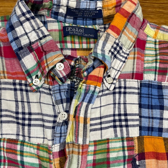 Vintage Polo Ralph Lauren Madras Plaid Casual Shirt - Picture 2 of 6